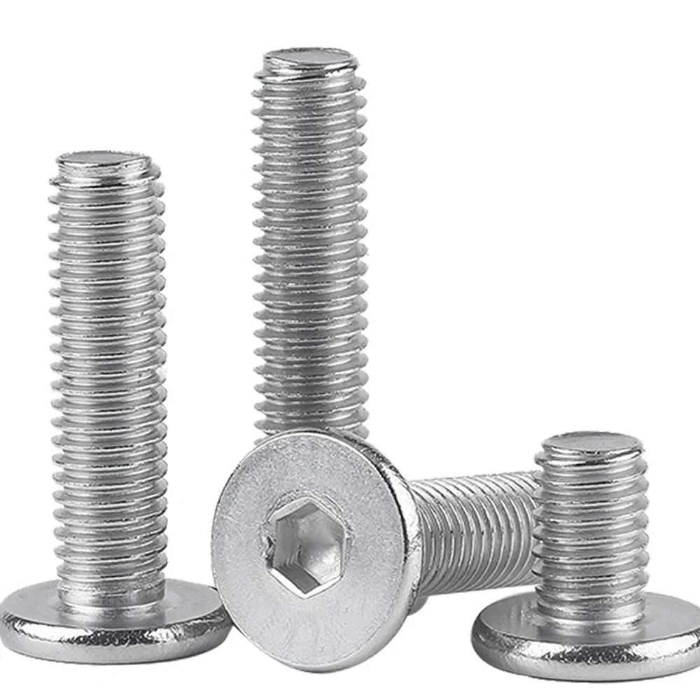 Hex Socket Cap Head Screw Flat Head Screw Stainless Steel Screw Hex Socket Set Screw 10pcs M1.6 M2 M2.5 M3 M4 M5 M6 M8 304 Stainless Steel
