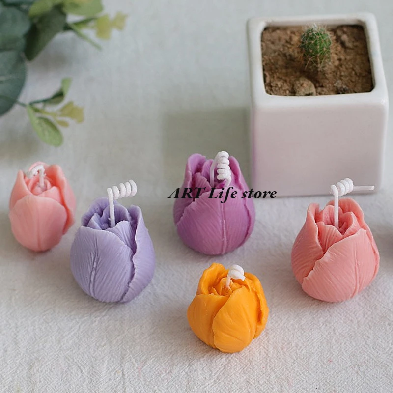 15 Tulipanes Jardín Flores Silicona Molde Chocolate Fondant
