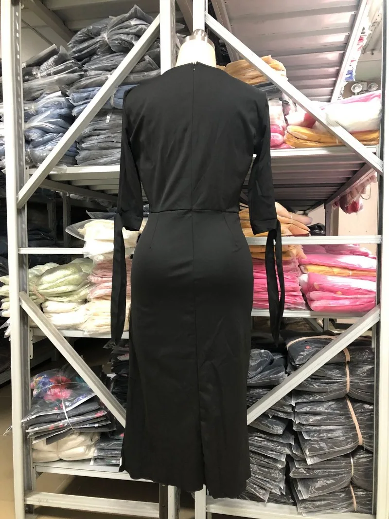 Vestido bodycon cintura alta - vista frontal