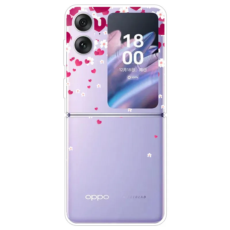 Transparent Hard Case for Oppo Find N2 Flip 5G - Clear Edge Foldable Protection