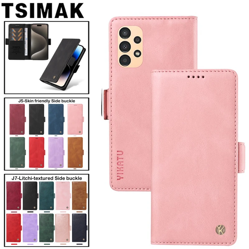 Luxurious Flip Wallet Phone Case with Skin-Friendly Leather and Card Holder