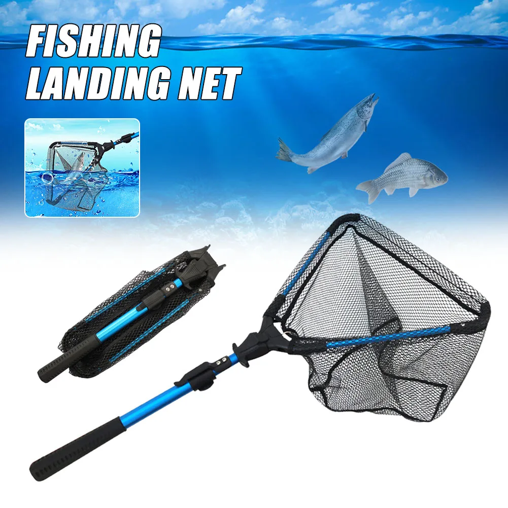 

Portable Fishing Net Folding With Telescoping Rod 92cm Max Foldable Fishing Net Landing Net Rod Folding Rod Fishing Accessories