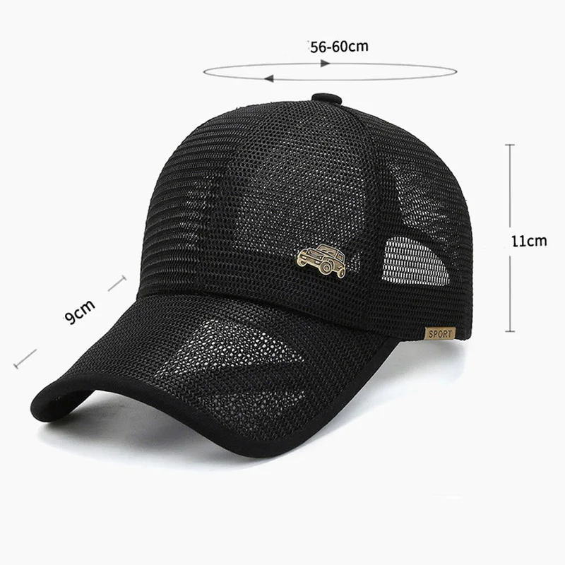 Men Women Summer Car Hollow Mesh Curved Brim Baseball Cap Outdoor Sport Climbing Fishing Sunscreen Sun Golf Hat B16
