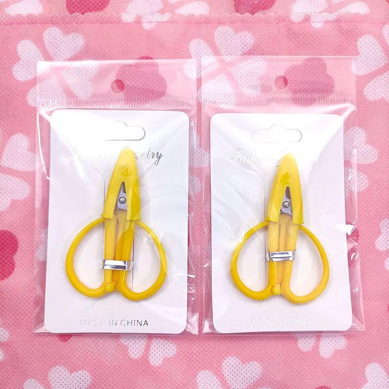 Portable Mini Scissors with Cap Scissors Protective Cover Thread Head Cut  Embroidery Small Sharp Pointed Scissors for Sewing - AliExpress