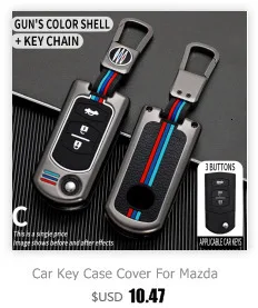 case for samsung z flip 3 Car Key Case For Ford Fusion Mondeo Mustang F-150 Explorer Edge 2015 2016 2017 2018 Car Styling Key Cover Keychain galaxy z flip3 5g case