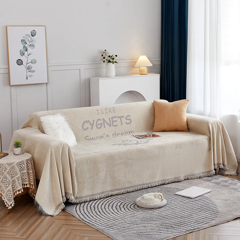 

Nordic chenille Thick Sofa Blankets Couch Cover 1/2/3/4 Seater Bedroom Bed Cover Cloth Sofa Towel Cushion Non-Slip Dustproof