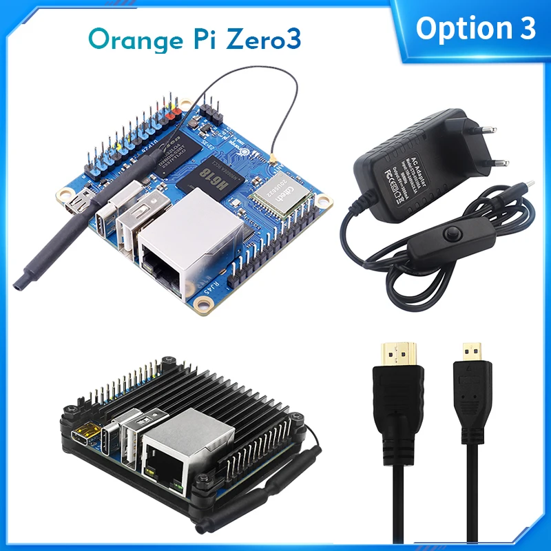 Orange Pi Zero 3 4GB RAM Allwinner H618 WiFi5 + BT 5.0 LPDDR4 16MB SPI Flash Opt