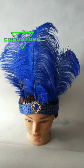 Coiffe en plumes carnaval brésilien : Accessoires samba