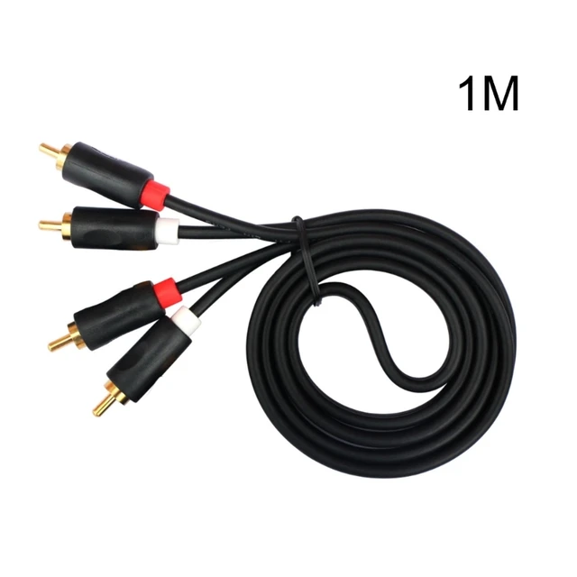 RCA Cable 2RCA Male To 2RCA Male Stereo Interconnect Cable Cord For