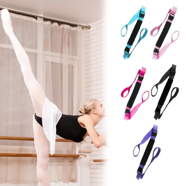 Elastic Yoga Belt Adjustable Stretch Band Pilates Straps Flexibility Trainer for Home Gym Dance Workout