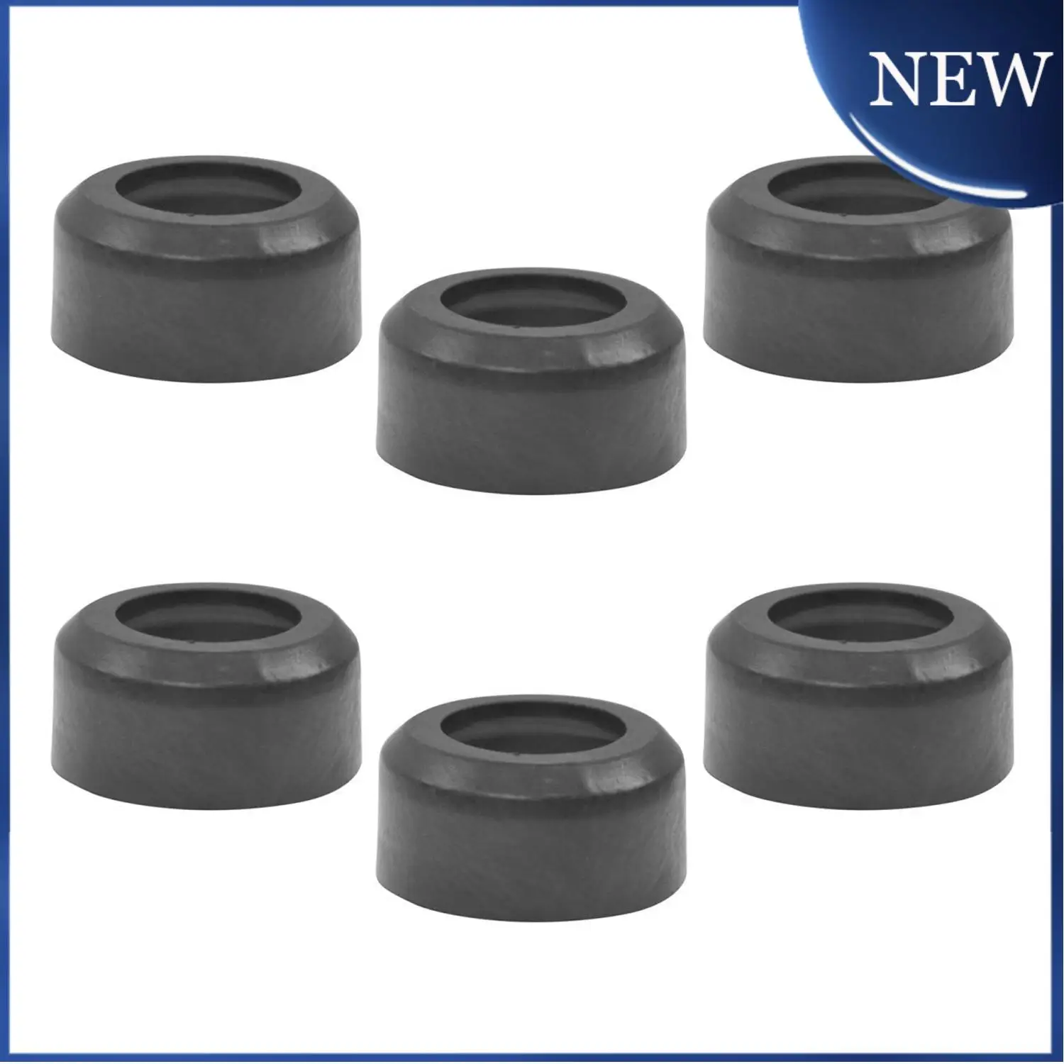 F77Z9G512AA Fuel Injector Seal Adaptor Kit For Ford Explorer 1997-2010 - 6 Pcs Black Metal Replacement