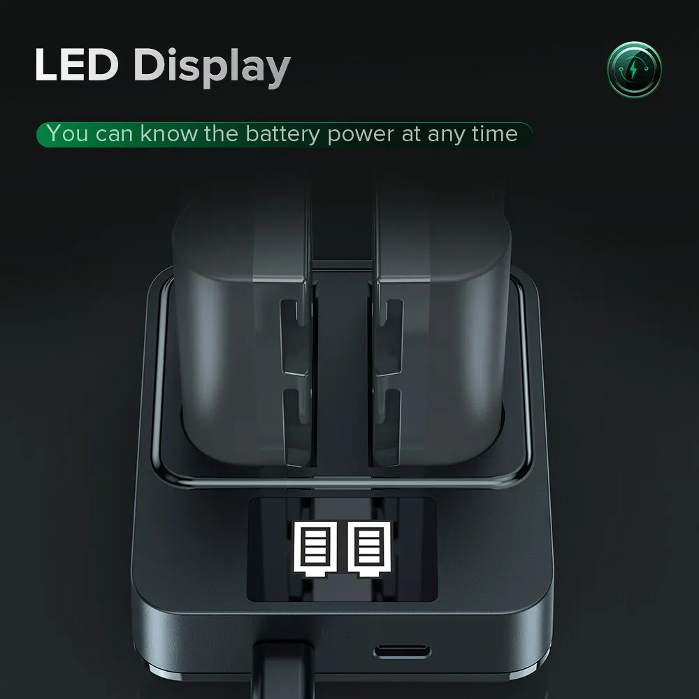Kit 2 Batteries EN-EL3e Chargeur USB Pour Nikon D90, D80, D300, D700, Etc. - 2200mAh, 7.4V | Rechange Batterie Rechange Appareil Photo