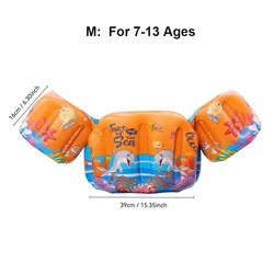 Inflatable Swimming Vest and Pool Float (Orange - M)