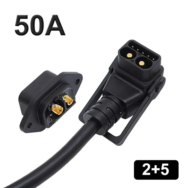 Conector Plugue Misto do Sinal de Energia Conector de Carregamento Macho para Veículo Elétrico Bateria de Lítio Mais Impermeável Portátil 30a 50a