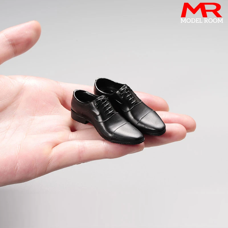 1-6-Scale-Male-Black-Wine-Red-Leather-Shoes-Solid-Gentleman-Shoes-Model ...
