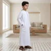 Children Traditional Clothing Arab Robe Thobe White Boys Ethnic Style Dress Muslim Kids Jubba Thobes Ramadan Eid Islam Clothing