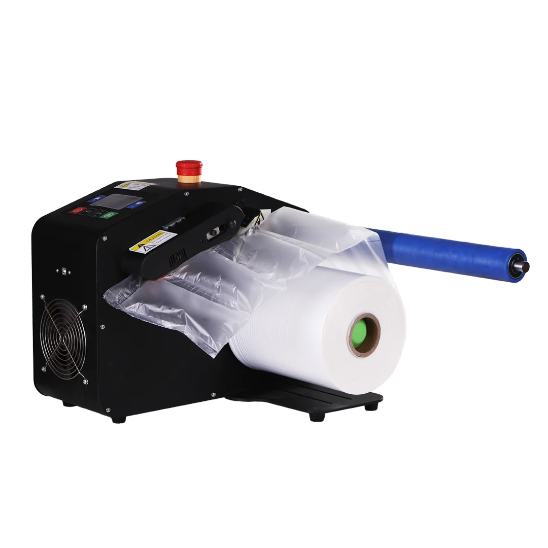 

High speed air cushion packaging machine mini inflatable air bubble pillow cushion film roll wrap packaging filling machine