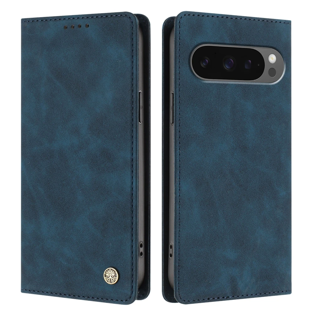 Premium RFID Blocking Magnetic Leather Wallet Card Case with 3D Logo Badge