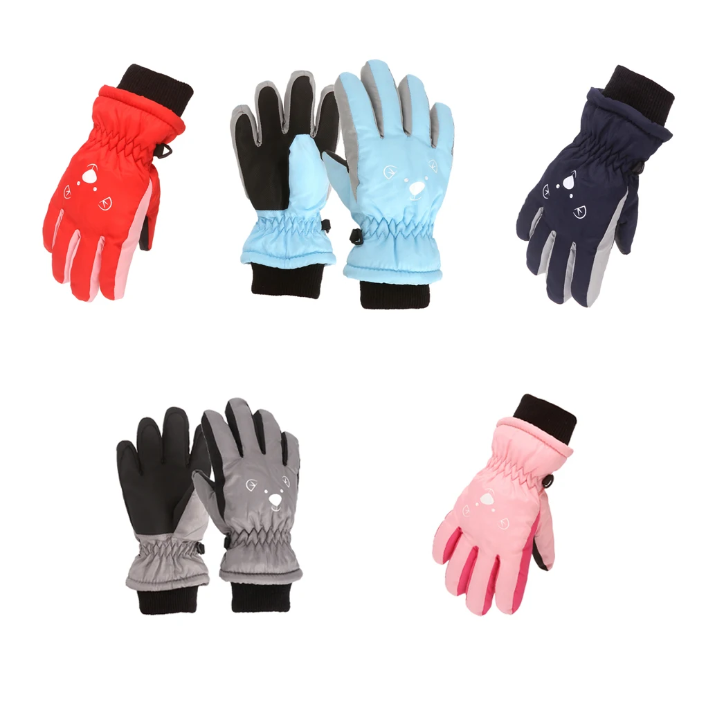 

1 Pair Children Ski Glove Replacement Warm Keeping Animal Pattern Gloves