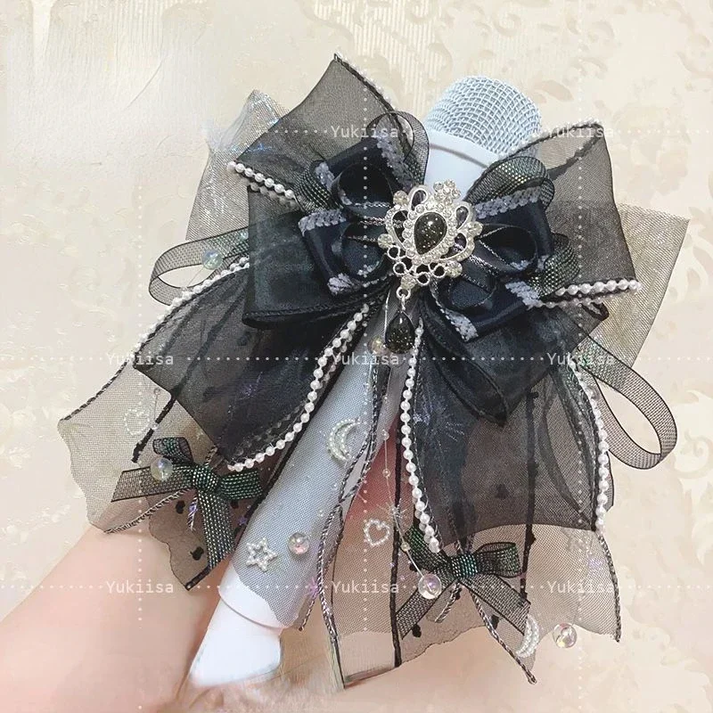 Women's Rhinestone Bow Tie Cosplay Shirt Collar Flowers Brooch Clip Headpiece Fashion Lolita Accessories Gifts for Women bow tie