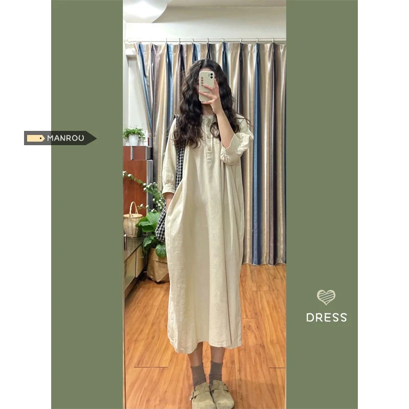 

High quality NEW Casual Loose Solid Women T-Shirt Dress Summer oversize Shirt Tops Pocket Dresses for Students & Lady Clothes