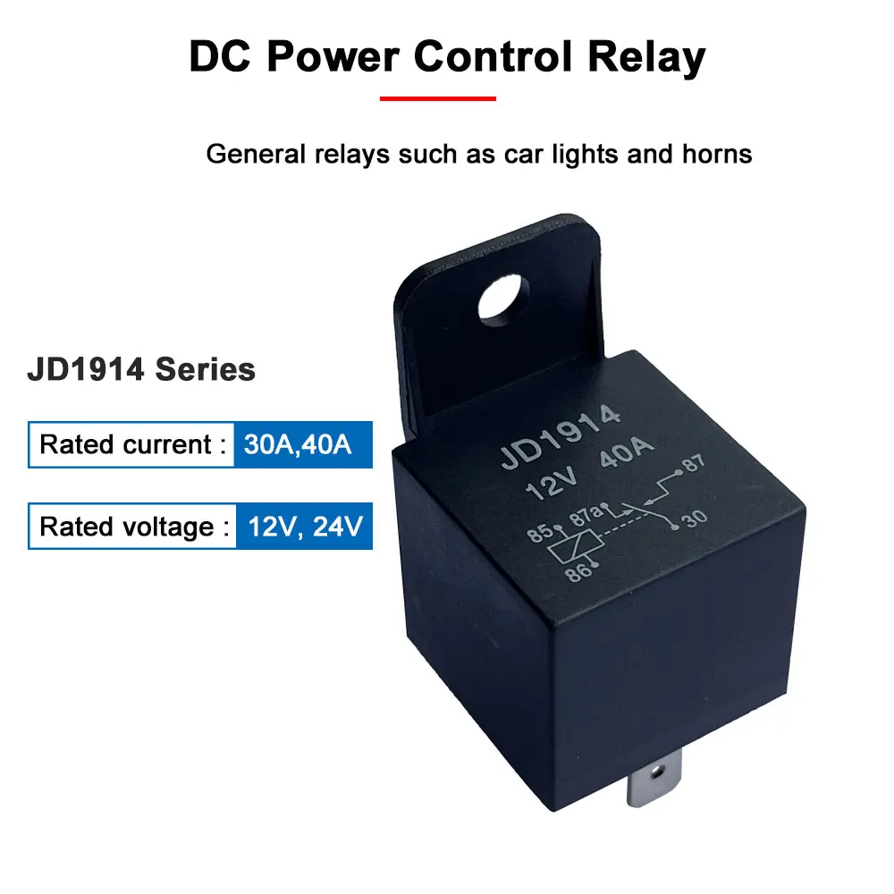 Ulisem5 Pezzi 12V 40A Relè A 5 Pin, Relè Multiuso SPDT Relè Standard Per Impieghi Gravosi 5 Pin 12vdc Rele Per Auto 87850608