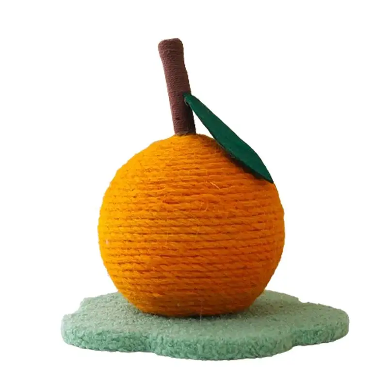 

Cat Scratch Posts Safe Sisal Orange Shape Cat Scratching Ball Interactive Unique Stable Relaxing Supplies Multifunctional Cat