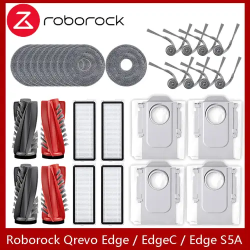 Fit For (Roborock Qrevo Edge / EdgeC / Edge S5A / 5V1 / Curv) Vacuum Parts Main Roller Side Brush Hepa Filter Mop Cloth Dust Bag