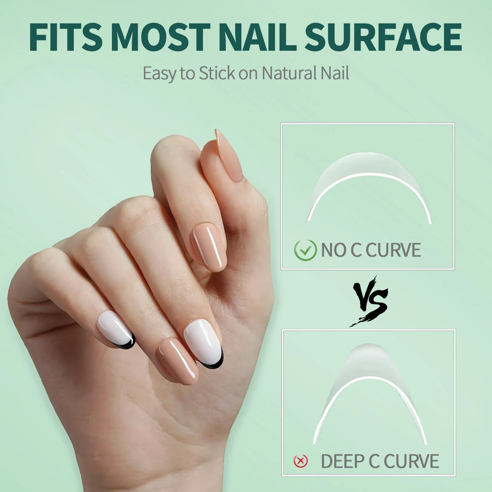 Fake Nails 150pcs Half Cover Short Full Cover 15 Sizes for Nail Extension No C Curve False Nails Art Home DIY Salon