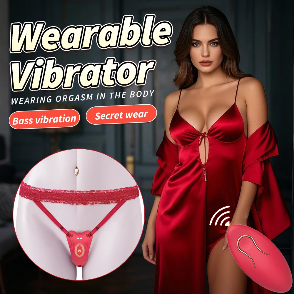 Sex Toys Rose Wearable Panty Vibrator Remote Control Clit G Spot Stimulator with Fixed Straps Female Masturbator Adult Sex Toys for Women