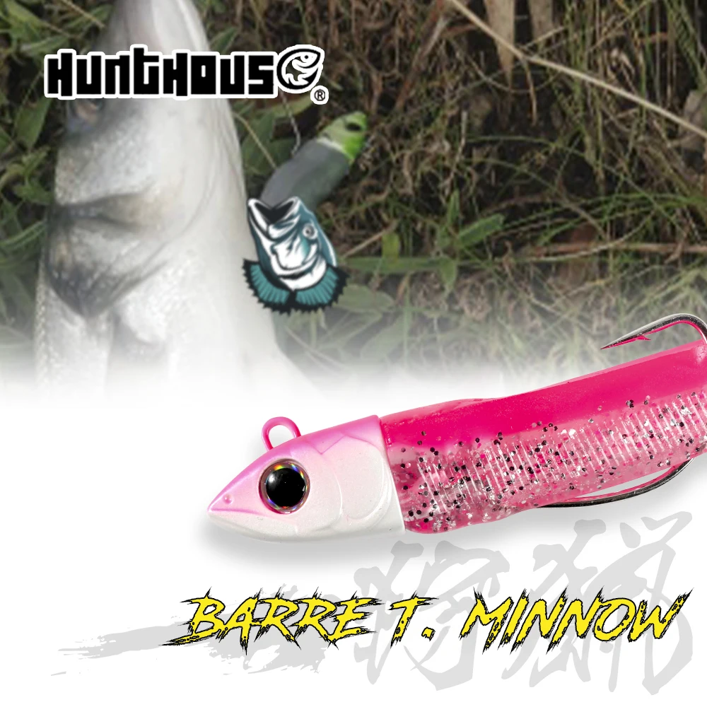 Leurre souple Hunthouse T. Minnow avec tête de jig 7g à 120g pour la pêche du