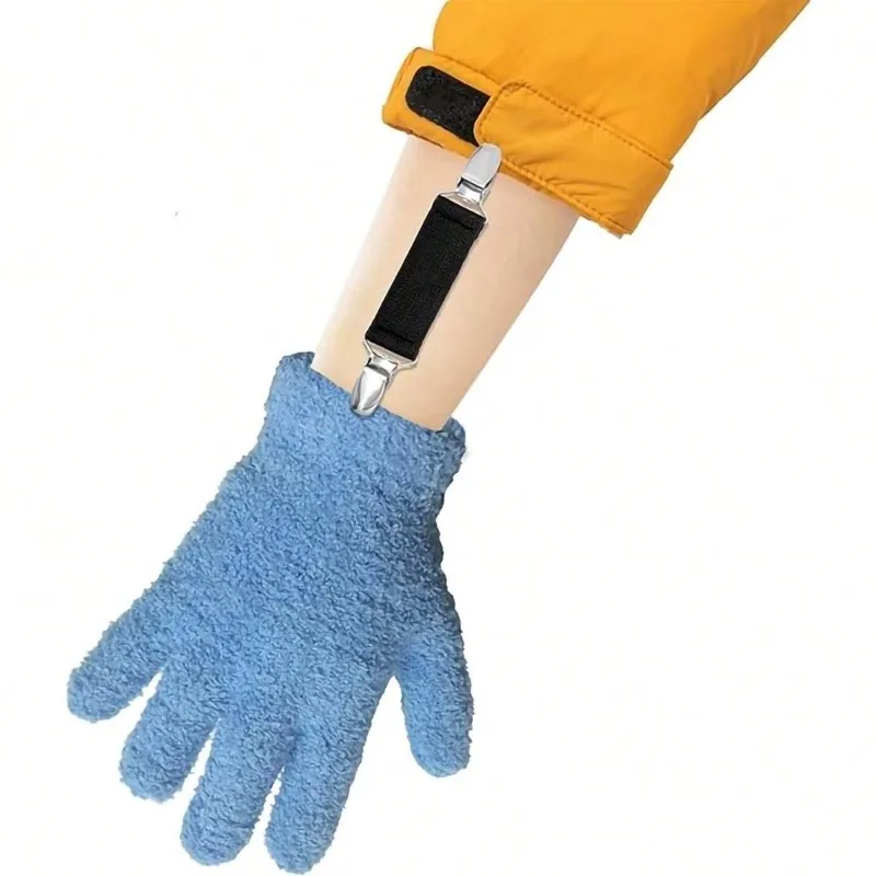 Winter Connected Gloves Clip Elastic Stainless Steel Adult Dress Tie Sweater Cardigan Shawl Clip Convenient and Practical