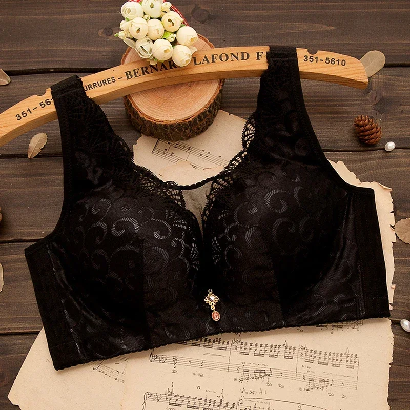 Sexy Bra Women Lace Push Up Bralette Wire Free Mesh Large Size Lingerie Solid Color Seamless Thin Wireless Soft Floral Bralette 6