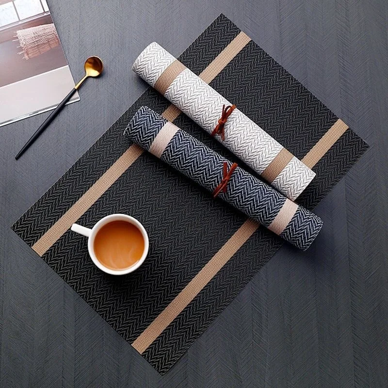 6pcs PVC Placemats For Dinning Table Placemat Table Hot Pad Kitchen