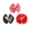 100PCS Dog Bows Volumes Ribbon Pet hair bows Dog Lace Bowknot Rubber bands Cute Dog Hair accessories Porcelain Gift For Dogs 5