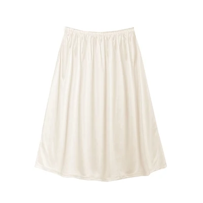 Bottoming Skirt Lining for Dress Inner Petticoat Mid Length 30-80cm Safety Underskirt Elastic Waist Basic Underdress Transparent