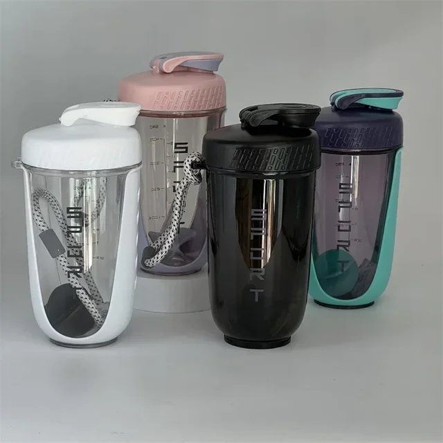 600ML Sports Shake Cup Blender Bottle with Plastic Mixing Ball, Leak Proof, Suitable for Gym Exercise 2