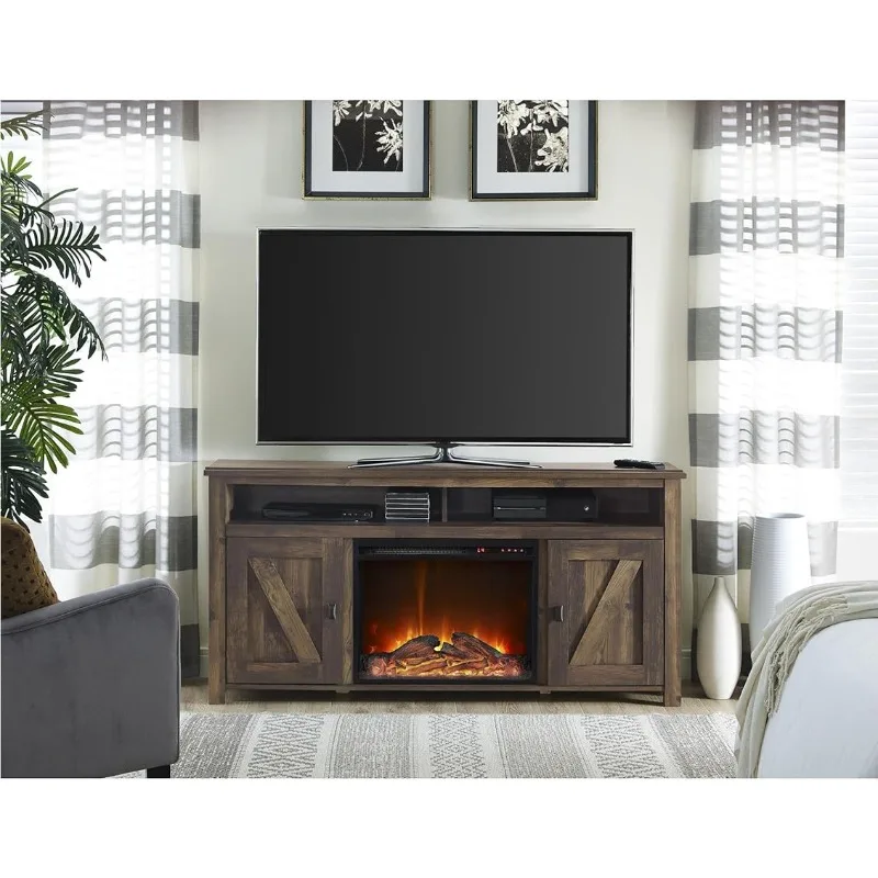 

Ameriwood Home Farmington Electric Fireplace TV Console for TVs up to 60", Rustic