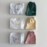 New Quality Cotton Baby Toddler Boy Girls Set Kids Clothes Autumn for Children Pullover Sweatshirts+Solid Sports Pants Fashion 6