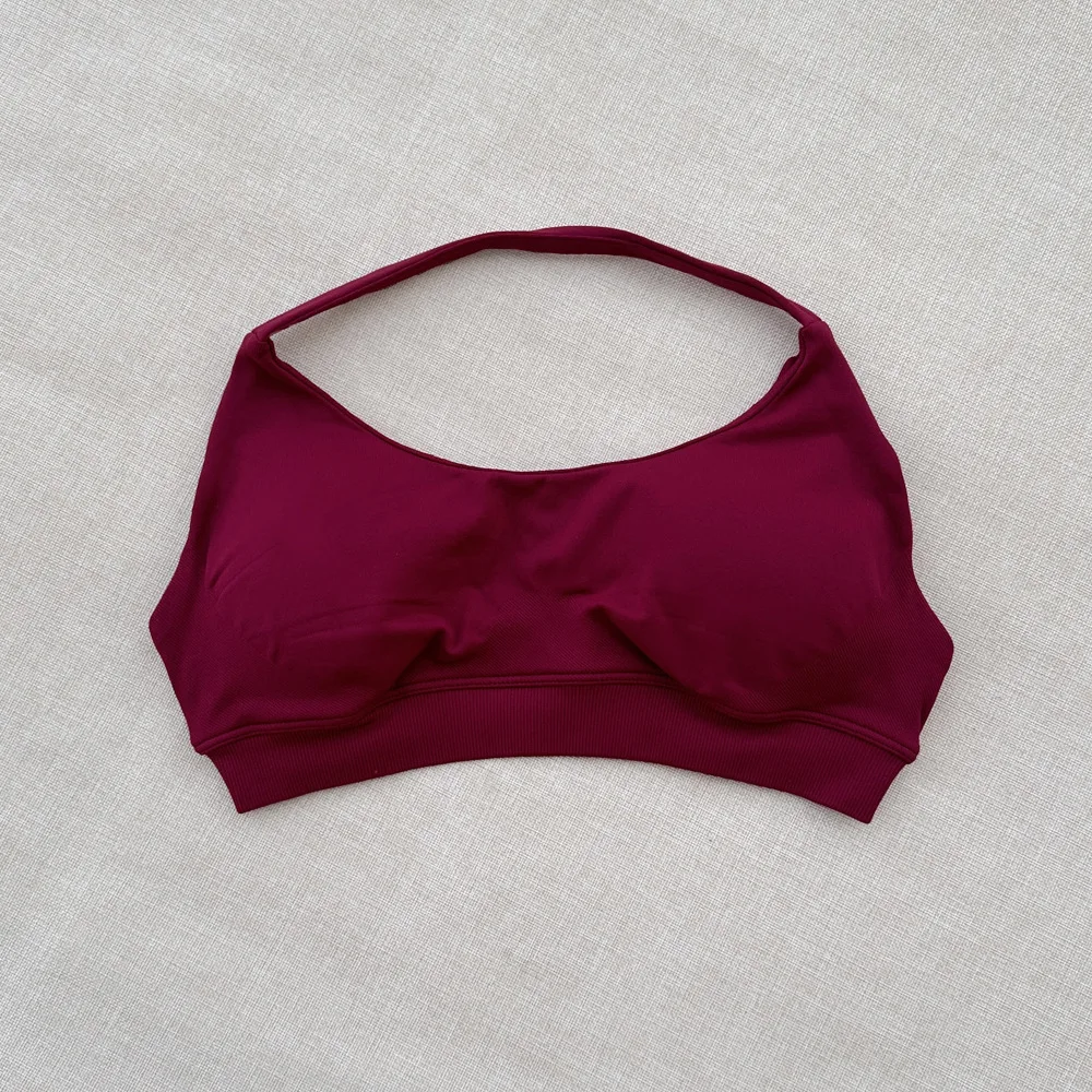 Woman Sports Fashion halter Sports Crop Bra Backless Beauty Fitness Comfortable gym bra