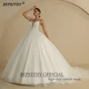 BEPEITHY Customized Luxury Wedding Dresses For Women Spaghetti Straps V Neck Court Train Glitter Bride Beading Bridal Ball Gown 6