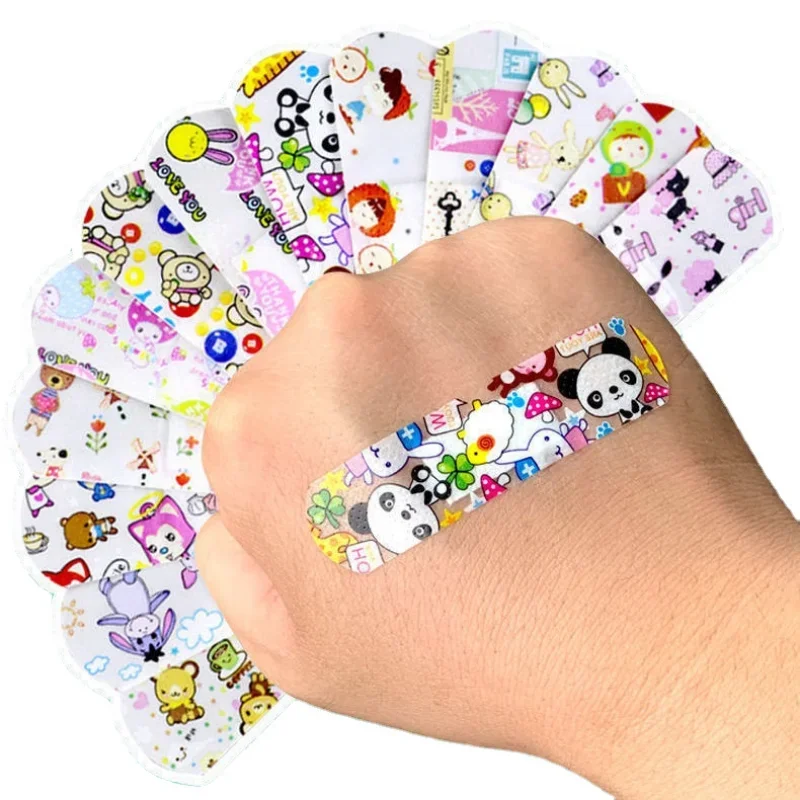 120pcs/set Cartoon Transparent/non-transparent Band Aid Cute Plaster First Aid Strips Wound Dressing Patch Adhesive Bandages 6