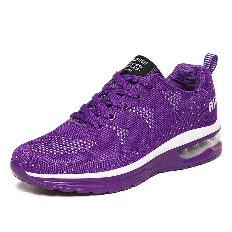 New Women's Shoes Fashion Sneakers Stretch Fabric Air Cushion Casual Platform Shoes Thick Bottom Travel Ladies Sports Shoes
