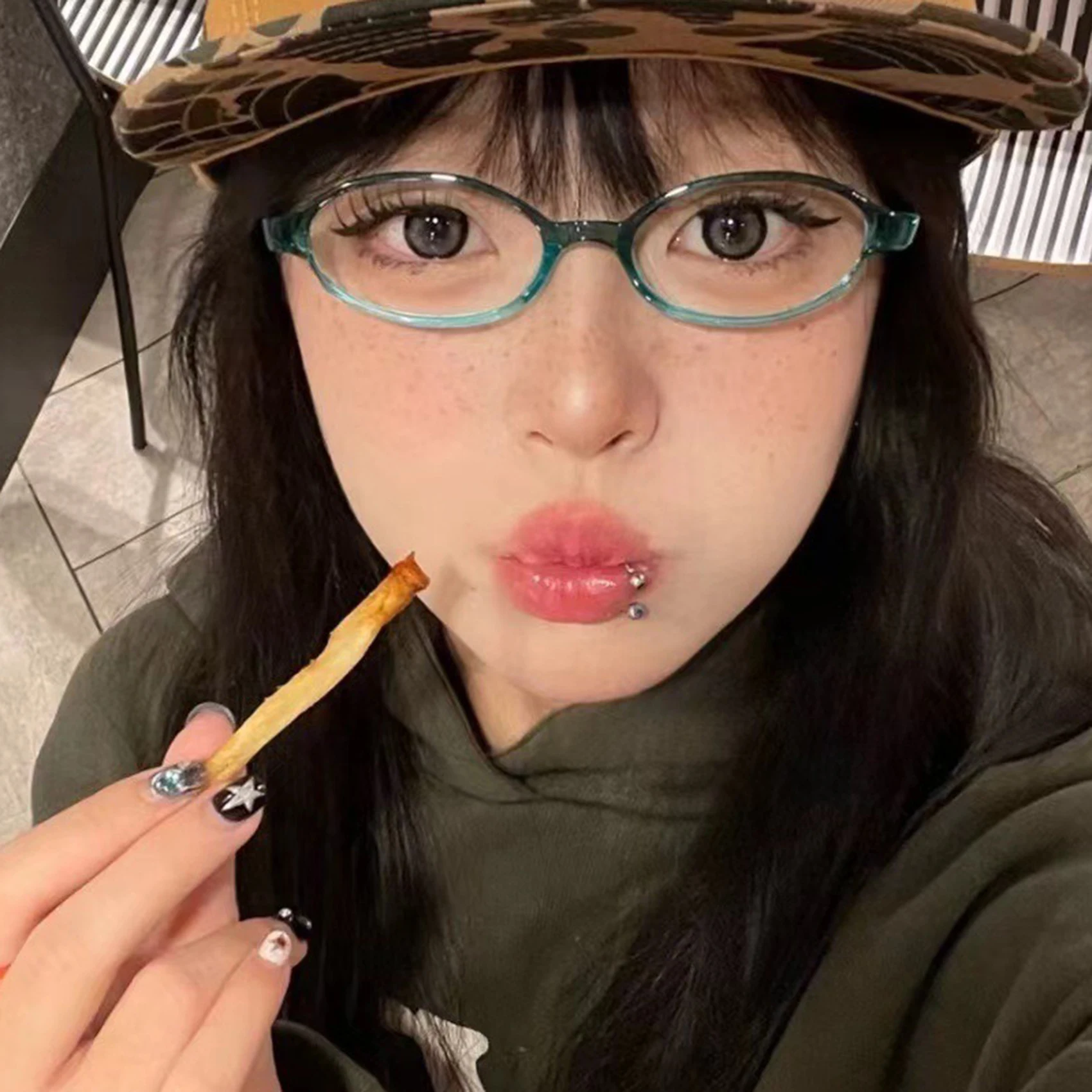 New Y2K Retro Oval Square Small Frame Glasses Frame Women Anti Blue Light Computer Glasses Vintage Eyeglasses Goggles