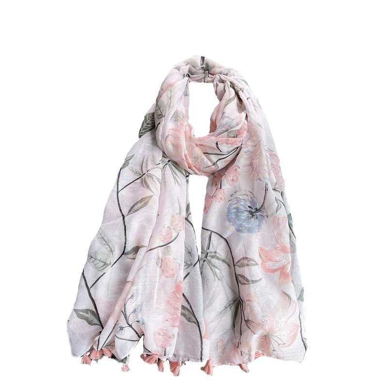 2022-hot-sale-rose-print-tassel-scarf-shawls-long-beautiful-beach-floral-hijab-wrap-free-shipping