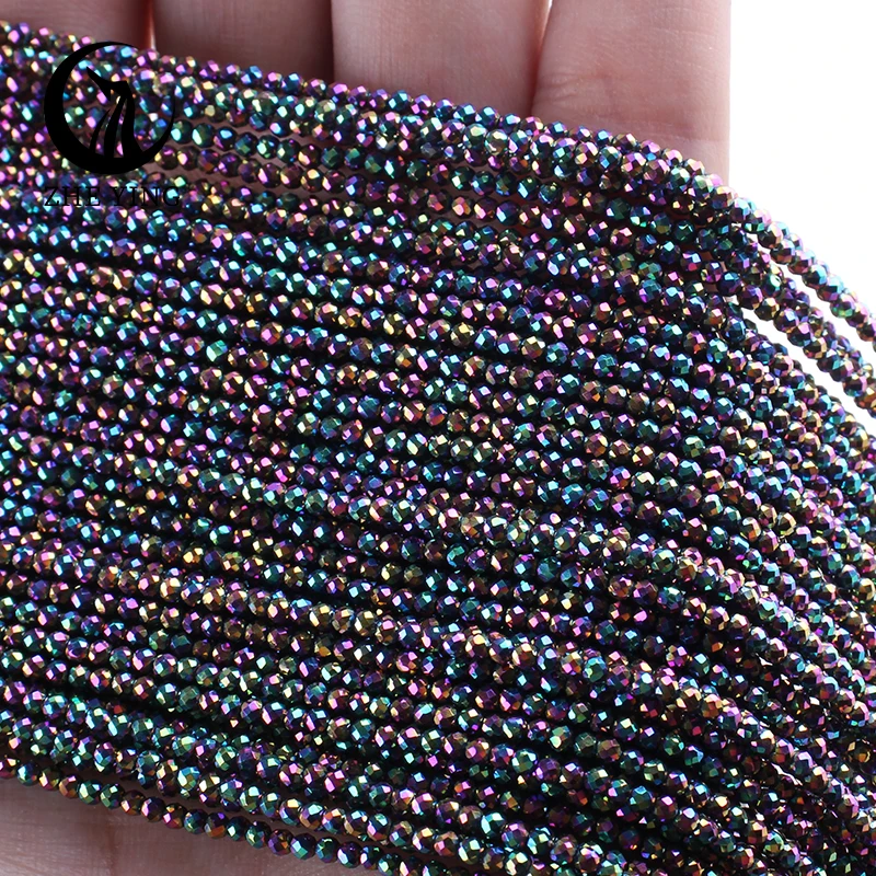 Colorful Faceted 2mm AB Crystal Glass Beads for Jewelry Making and DIY Projects
