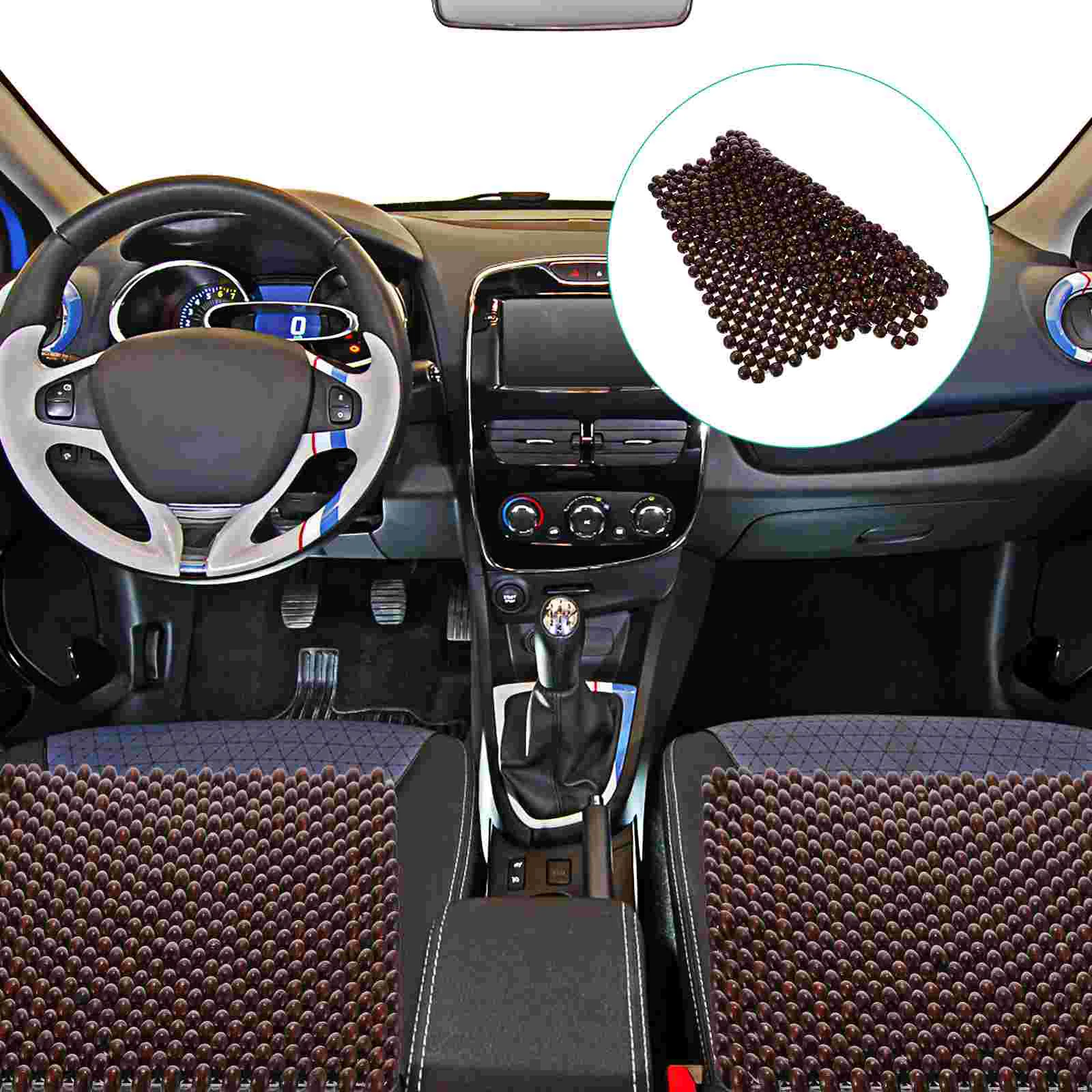 

Wooden Bead Cushion Beads Seat Pads Summer Cool Comfortable Cushions Auto Beaded Car Mat