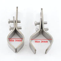 2~20Pcs SS304 Stainless Steel Pipe Clamp Wave Sunshade Nets Accessories Sun Shade Net Install Kit Adjustable Fixed Pipe Clamps 2