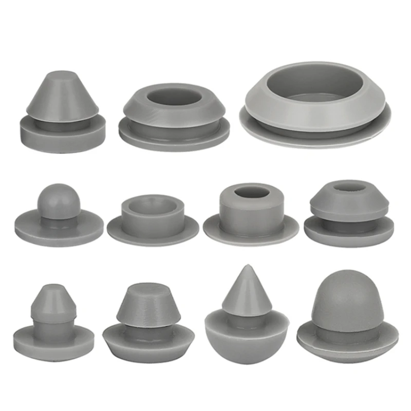 15mm-60mm Silicone Plug Rubber Stopper T-plug Soft High Elasticity Cap Cover Seismic Eyelet Muffling Thermostability
