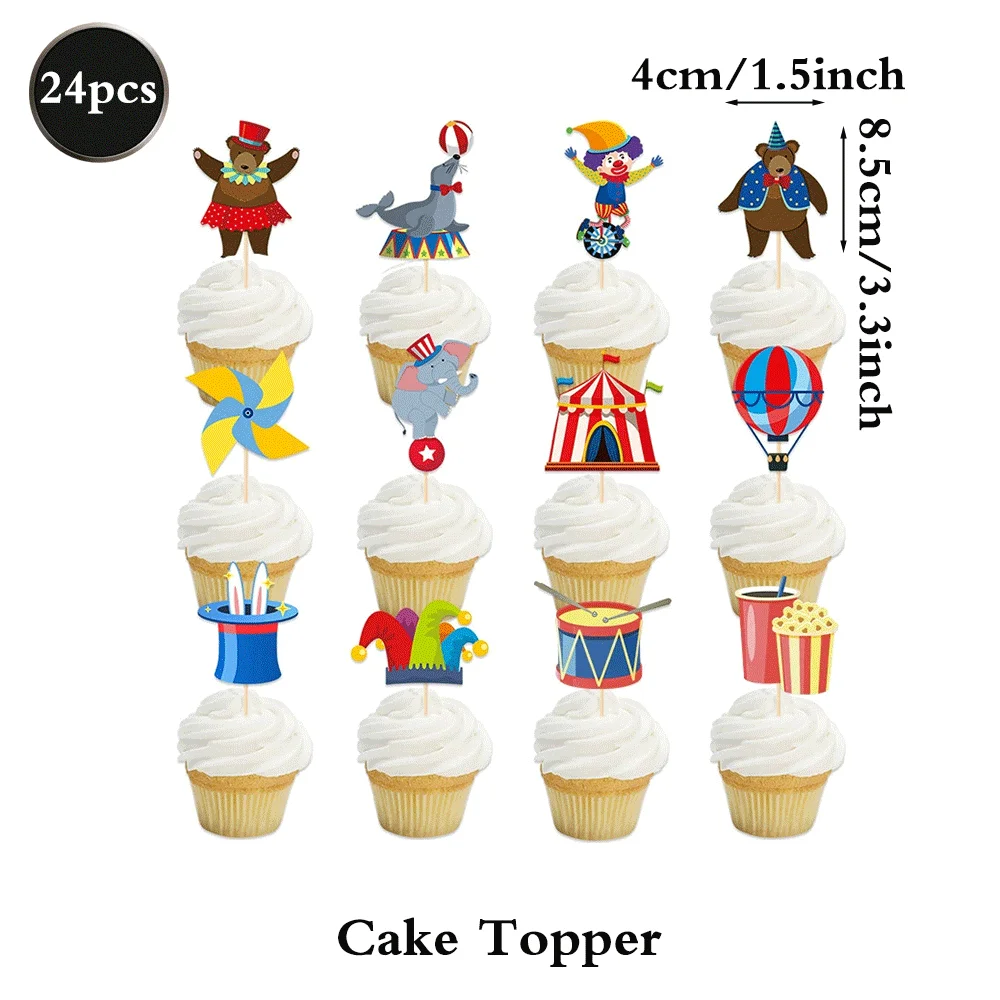 Karneval Party Decor Zirkus Thema Geburtstag Pappteller Serviette Tasse Karneval Einweggeschirr Kinder Geburtstag Party Supplies – Detail 16